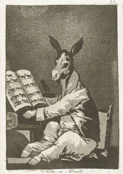 I tillegg til bestefaren Asta su abuelo (tittel på objekt) Los Caprichos (serietittel) Los caprichos av Francisco de Goya