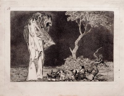Fearful Folly fra serien Los Disparates Follies, 1815-1819 av Francisco de Goya