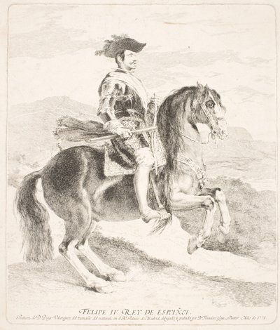 Filip IV, konge av Spania, til hest av Francisco de Goya