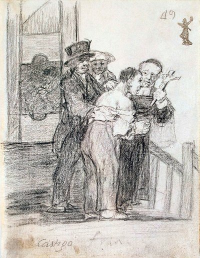 Fransk straff, mellom 1824 og 1828. av Francisco de Goya