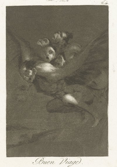 Goede reis Buen Viage (tittel på objekt) Los Caprichos (serietittel) av Francisco de Goya