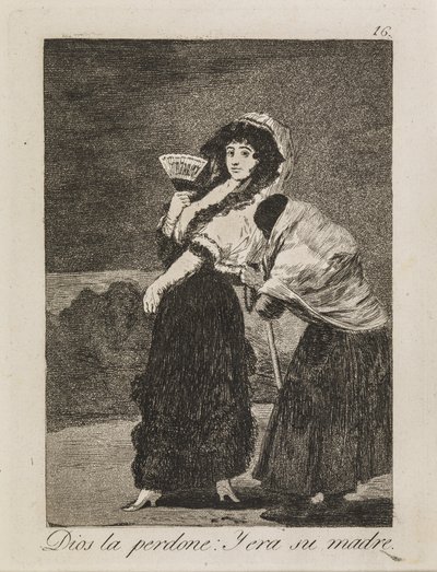 Gud tilgi henne: Tiggeren var moren hennes av Francisco de Goya
