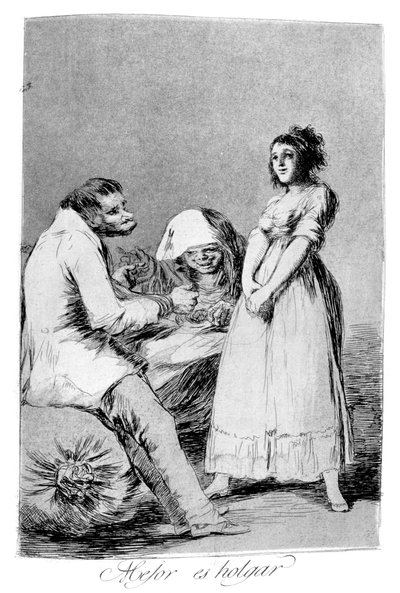 Det er bedre å være lat, 1799 av Francisco de Goya