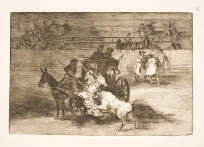 Kamp fra en hestevogn trukket av to esler av Francisco de Goya