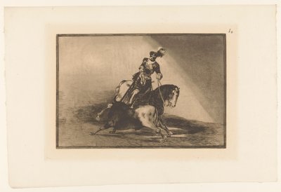 Keiser Charles V kjemper mot en okse Carlos V. lanceando toro en la plaza de Valladolid Tyrekamp (serietittel) La Taureaumachie (serietittel) La Tauromaquia (serietittel) av Francisco de Goya