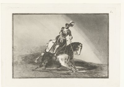 Keiser Charles V kjemper mot en okse Carlos V. lanceando un toro en la plaza de Valladolid Tyrefekting (serietittel) La Tauromaquia (serietittel) av Francisco de Goya