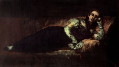 GREVINNEN AV BAENA - 1819 - 92 × 160 av Francisco de Goya