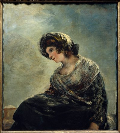The Dairy of Bordeaux Maleri av Francisco De Goya (1746-1828) 1827. Dim. 0,74 x 0,68 m. Madrid. Musee Du Prado - Melkejenta i Bordeaux. Maleri Francisco de Goya (1746-1828) 1827. 0,74 x 0,68 m. Engmuseet, Madrid av Francisco de Goya