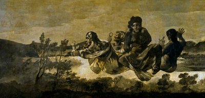 ""Les moires"" (les Parques) Atropos (The Fates) Maleri av Francisco Goya (1746-1828) 1820-1823 Dim 123x266 cm Museo del Prado, Madrid av Francisco de Goya