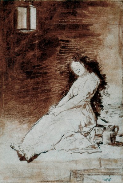 Los Caprichos: "Fordi hun var mottakelig" av Francisco de Goya