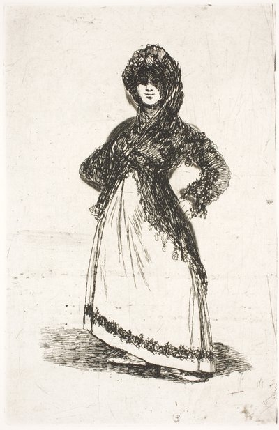 Maja, stående av Francisco de Goya