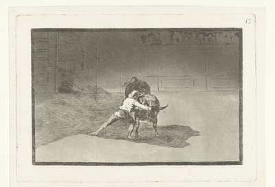 Martincho in gevecht met een stier Den berømte Martincho setter banderillas til pause Stierenvechten (serietittel) Tyrefekting (serietittel) av Francisco de Goya