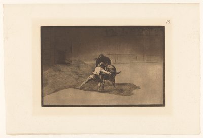 Martincho in gevecht met een stier Den berømte Martincho setter banderillas til pause Stierengevechten (serietittel) La Taureamachie (serietittel) Tyrefekting (serietittel) av Francisco de Goya