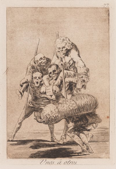 Hånt oksekamp, slutten av 1700-begynnelsen av 1800-tallet (trykk) av Francisco de Goya