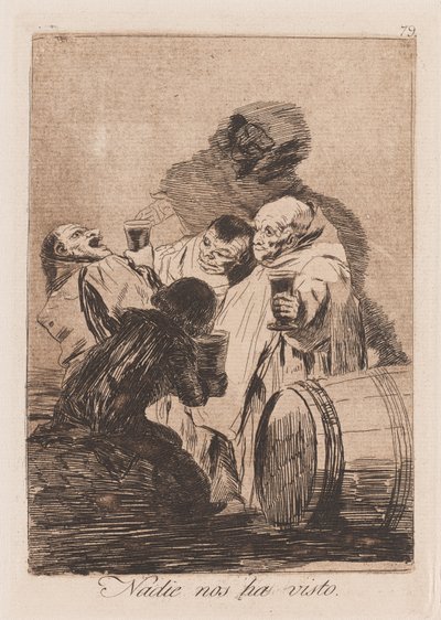 Ingen har sett oss, sent 18.-tidlig 19 århundre (trykk) av Francisco de Goya