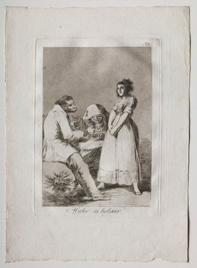 Ochenta Caprichos: Det er bedre å være lat, 1793-1798. av Francisco de Goya