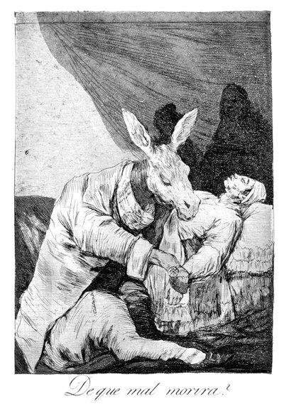 Av hvilken syk han døde, 1799 av Francisco de Goya