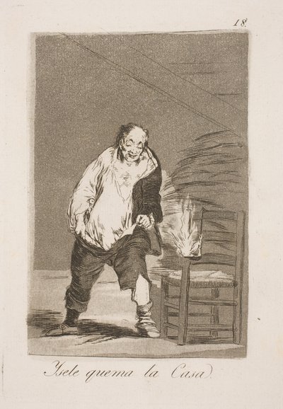 Og de brenner huset hans av Francisco de Goya