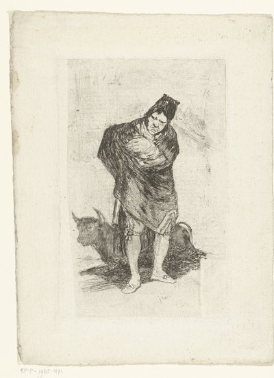 Gammel tyrefekter El embozado av Francisco de Goya