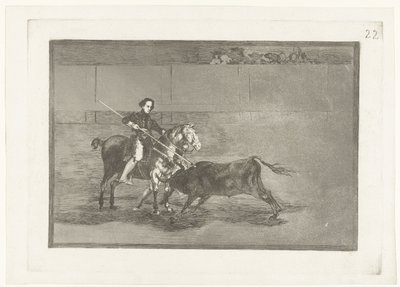 Bøttepose i sand van Zaragosa Mandig verdi av den berømte Pajuelera i Zaragoza Tyrefekting (serietittel) Stierenvechten (serietittel) av Francisco de Goya
