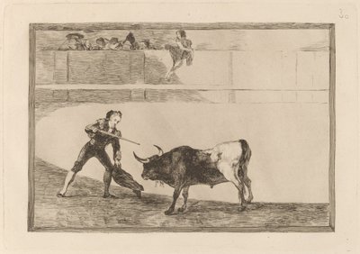 Pedro Romero dreper den stansede oksen av Francisco de Goya