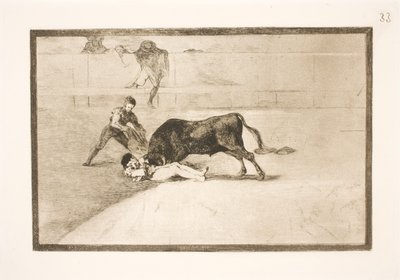 Pepe Illos uheldige død på arenaen i Madrid av Francisco de Goya