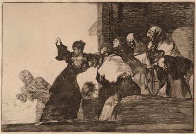 Fattig dårskap (Disparate pobre), fra serien Los Disparates av Francisco de Goya