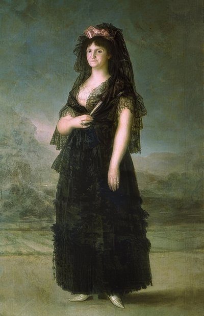 Portrett av Maria Lusia med mantilla. 1799 av Francisco de Goya