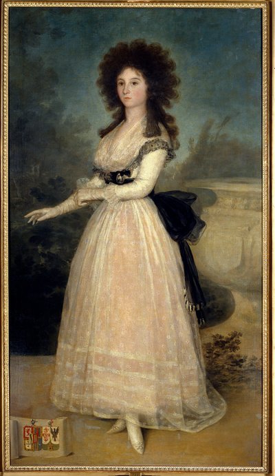 Portrett til fots av Dona Tadea Arias de Enriquez Maleri av Francisco de Goya (1746-1828) (Ec. Esp) Madrid fra 1700-tallet. Musee Du Prado - Portrett i full lengde av Dona Tadea Arias de Enriquez. Maleri av Francisco de Goya (1746-1828) (Spansk skole) 18. av Francisco de Goya