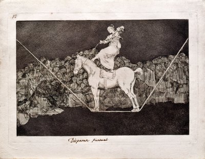 Precise Folly fra serien Los Disparates Follies, 1815-1819 av Francisco de Goya