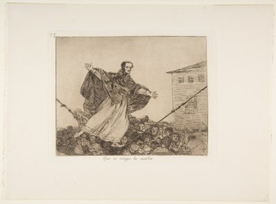Måtte snoren knekke, Plate 77 fra Los Desastres de la Guerra (Krigens katastrofer), etter 1814-15, publisert 1863 (etsing, akvatint eller lavis og tørrnål) av Francisco de Goya