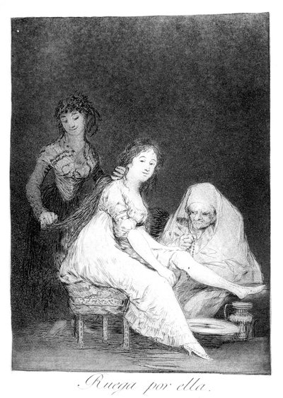 Hun ber for henne, 1799 av Francisco de Goya
