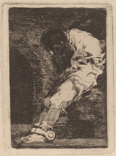 Hvis han er kriminell, hva? muera presto (Hvis han er skyldig, la ham dø raskt) av Francisco de Goya
