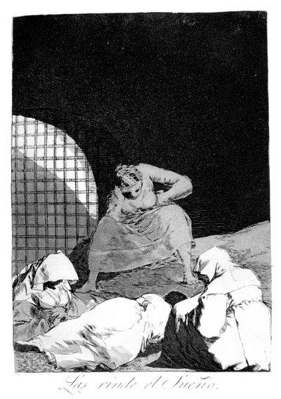 Søvnen overvinner dem, 1799 av Francisco de Goya