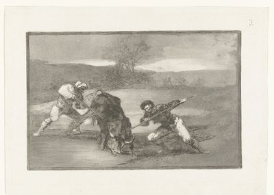 Oksejakt til fots Otro modo de cazar á pai Tyrefekting (serietittel) La Tauromaquia (serietittel) av Francisco de Goya