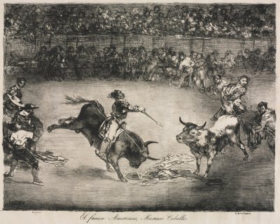 The Bulls of Bordeaux: The Famous American, Mariano Ceballos av Francisco de Goya