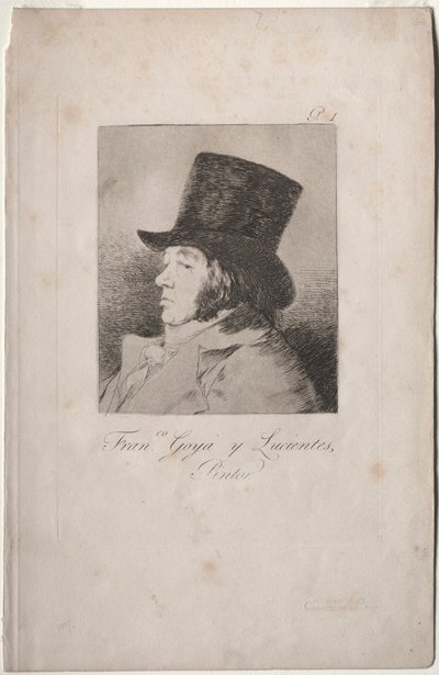 The Caprichos: Portrett av Goya av Francisco de Goya