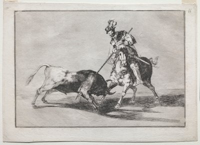Cid Campeador som spyder en annen okse av Francisco de Goya