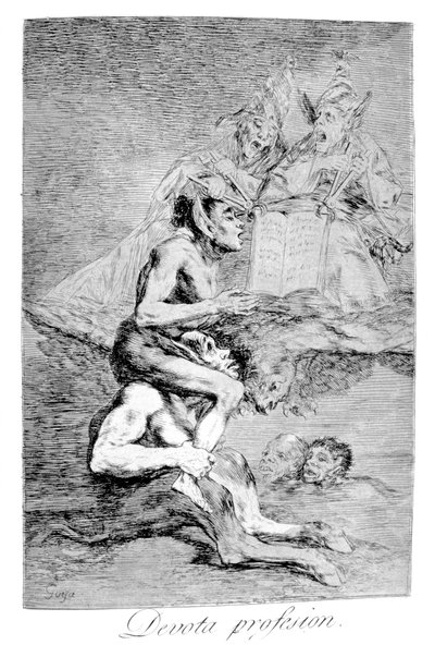 The Devout Profession, 1799 av Francisco de Goya