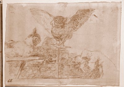 The Disasters of War: Cat Pantomime (forberedende tegning av Francisco de Goya