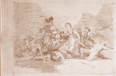 The Disasters of War: Det er allerede for sent (Forberedelsestegning av Francisco de Goya