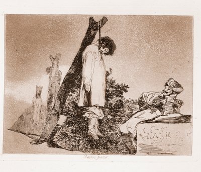 The Disasters of War: Det er ikke noe håp (etsing fra den forberedende tegningen av Francisco de Goya