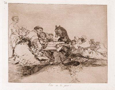 The Disasters of War : Dette er den verste (etsing fra forberedende tegning av Francisco de Goya