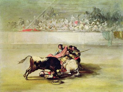 Fallet til en Picador fra hesten hans under en okse av Francisco de Goya