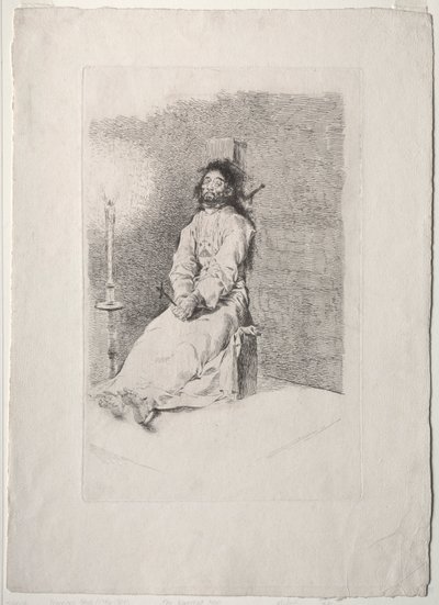 Den garroterte mannen av Francisco de Goya