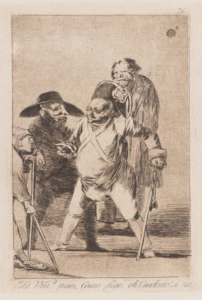 The Habit of Command, sent 18.-tidlig 19 århundre (trykk) av Francisco de Goya