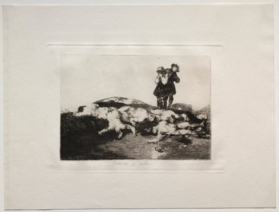 The Horrors of War: Bury Them and Keep Quiet. av Francisco de Goya