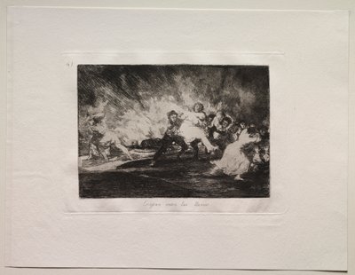 The Horrors of War: They Escape Through the Flames av Francisco de Goya