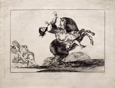 Hestebortføreren fra serien Los Disparates Follies, 1815-1819 av Francisco de Goya