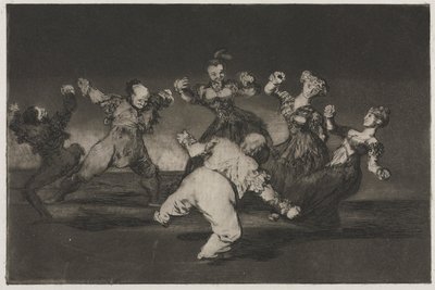 Ordspråkene: Hvis Marion vil danse, så må hun ta konsekvensene, 1864. av Francisco de Goya